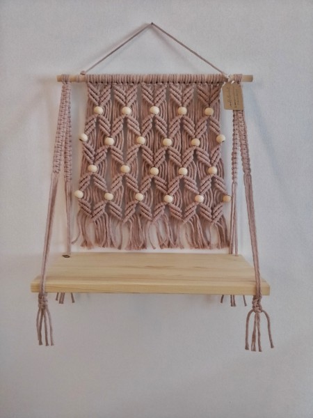 Makramee-Regal Levi 40x20 cm puder